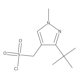 (3-tert-Butyl-1-methyl-1H-pyrazol-4-yl)methanesulfonyl chloride结构式