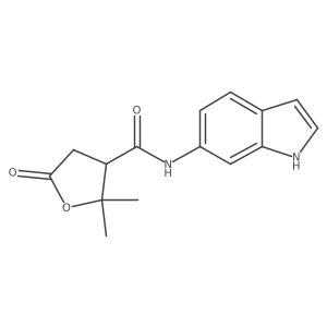 N-(1H-indol-6-yl)-2,2-dimethyl-5-oxotetrahydro-3-furancarboxamide Structure