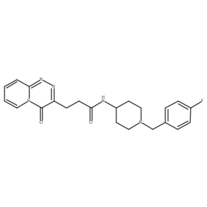 N-[1-(4-fluorobenzyl)-4-piperidyl]-3-(4-oxo-4H-pyrido[2,1-c][1,2,4]triazin-3-yl)propanamide结构式