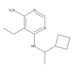 4,6-Pyrimidinediamine, N4-(1-cyclobutylethyl)-5-ethyl-结构式
