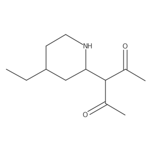 3-(4-Ethylpiperidin-2-yl)pentane-2,4-dione结构式