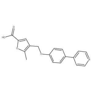5-Methyl-4-[[4-(4-pyridinyl)phenoxy]methyl]-2-furancarboxylic acid Structure