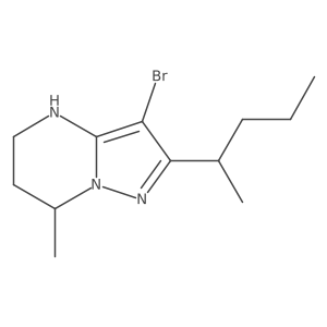3-bromo-7-methyl-2-(pentan-2-yl)-4H,5H,6H,7H-pyrazolo[1,5-a]pyrimidine结构式