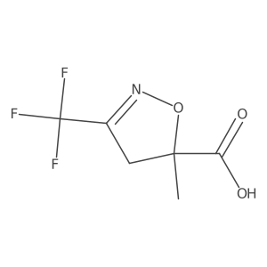 5-Methyl-3-(trifluoromethyl)-4,5-dihydro-1,2-oxazole-5-carboxylicacid结构式