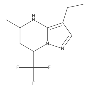 3-ethyl-5-methyl-7-(trifluoromethyl)-4H,5H,6H,7H-pyrazolo[1,5-a]pyrimidine结构式