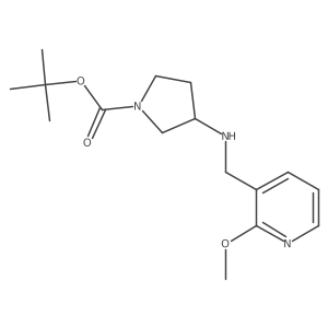 Tert-butyl 3-(((2-methoxypyridin-3-yl)methyl)amino)pyrrolidine-1-carboxylate结构式