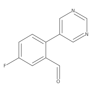 5-Fluoro-2-(pyrimidin-5-yl)benzaldehyde Structure