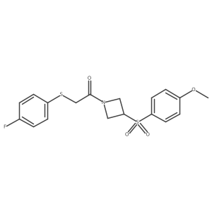 2-((4-Fluorophenyl)thio)-1-(3-((4-methoxyphenyl)sulfonyl)azetidin-1-yl)ethanone结构式