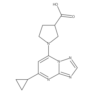 1-(5-Cyclopropyl-[1,2,4]triazolo[1,5-a]pyrimidin-7-yl)pyrrolidine-3-carboxylic acid Structure