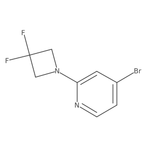 4-Bromo-2-(3,3-difluoroazetidin-1-yl)pyridine结构式