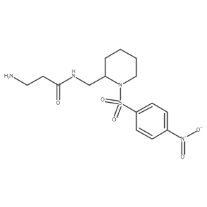 3-amino-N-{[1-(4-nitrobenzenesulfonyl)piperidin-2-yl]methyl}propanamide结构式
