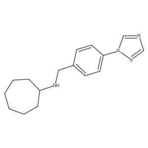 N-[[4-(1,2,4-triazol-1-yl)phenyl]methyl]cycloheptanamine Structure
