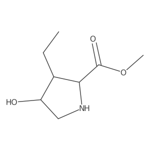 Methyl (2S,3S,4R)-3-ethyl-4-hydroxypyrrolidine-2-carboxylate Structure