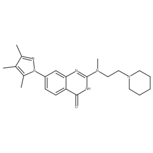2-{methyl[2-(piperidin-1-yl)ethyl]amino}-7-(3,4,5-trimethyl-1H-pyrazol-1-yl)-3,4-dihydroquinazolin-4-one Structure