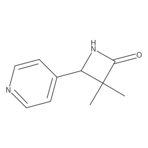3,3-Dimethyl-4-(pyridin-4-yl)azetidin-2-one结构式