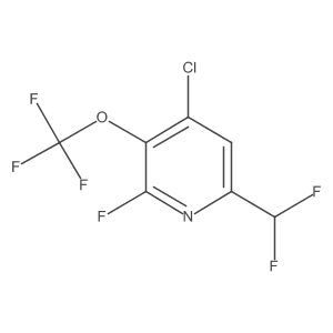 4-Chloro-6-(difluoromethyl)-2-fluoro-3-(trifluoromethoxy)pyridine Structure