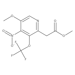 2-Pyridineacetic acid, 5-methoxy-4-nitro-3-(trifluoromethoxy)-, methyl ester Structure