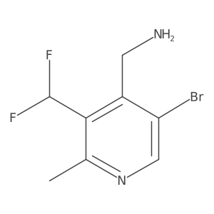 [5-bromo-3-(difluoromethyl)-2-methyl-4-pyridyl]methanamine Structure