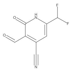 6-(Difluoromethyl)-3-formyl-2-hydroxyisonicotinonitrile Structure