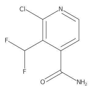 2-Chloro-3-(difluoromethyl)isonicotinamide结构式
