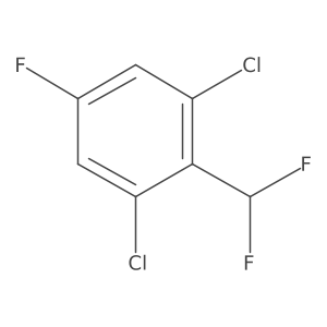 1,3-Dichloro-2-(difluoromethyl)-5-fluorobenzene结构式
