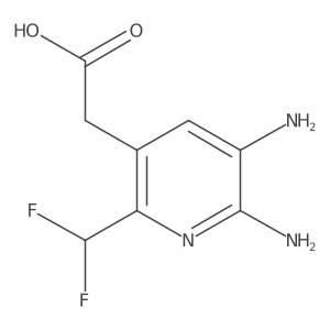 2-(5,6-Diamino-2-(difluoromethyl)pyridin-3-yl)acetic acid Structure
