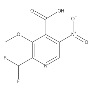 2-(Difluoromethyl)-3-methoxy-5-nitropyridine-4-carboxylic acid Structure