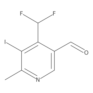 4-(Difluoromethyl)-5-iodo-6-methylnicotinaldehyde结构式