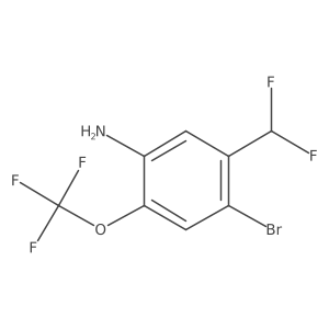 4-Bromo-5-(difluoromethyl)-2-(trifluoromethoxy)aniline Structure
