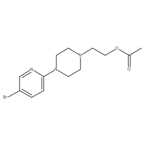 2-[4-(5-Bromopyridin-2-yl)piperazin-1-yl]ethyl acetate结构式