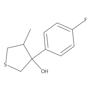 3-(4-Fluorophenyl)-4-methylthiolan-3-ol结构式