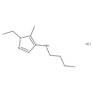 N-butyl-1-ethyl-5-methylpyrazol-4-amine;hydrochloride结构式