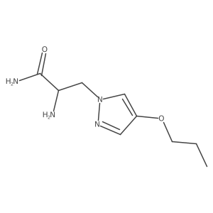 2-amino-3-(4-propoxy-1H-pyrazol-1-yl)propanamide结构式