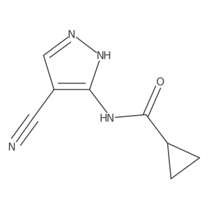 N-(4-cyano-1H-pyrazol-3-yl)cyclopropanecarboxamide结构式