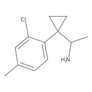 1-[1-(2-Chloro-4-methylphenyl)cyclopropyl]ethan-1-amine结构式