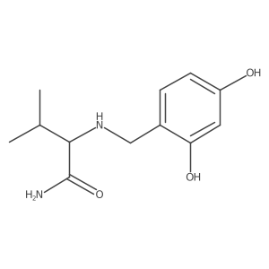 2-{[(2,4-Dihydroxyphenyl)methyl]amino}-3-methylbutanamide Structure