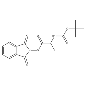 1,3-dioxo-2,3-dihydro-1H-isoindol-2-yl 2-{[(tert-butoxy)carbonyl]amino}propanoate结构式