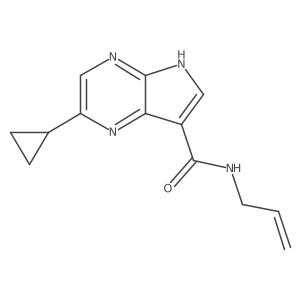 N-Allyl-2-cyclopropyl-5H-pyrrolo[2,3-b]pyrazine-7-carboxamide Structure