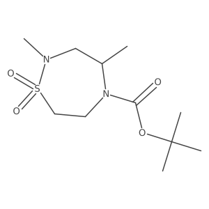 (R)-tert-Butyl 2,4-dimethyl-1,2,5-thiadiazepane-5-carboxylate 1,1-dioxide结构式