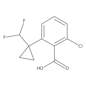 2-Chloro-6-(1-(difluoromethyl)cyclopropyl)benzoic acid Structure