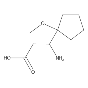 3-Amino-3-(1-methoxycyclopentyl)propanoic acid Structure