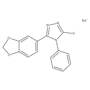 sodium;5-(1,3-benzodioxol-5-yl)-4-phenyl-1,2,4-triazole-3-thiolate Structure