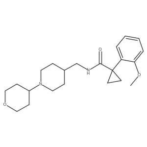 1-(2-methoxyphenyl)-N-((1-(tetrahydro-2H-pyran-4-yl)piperidin-4-yl)methyl)cyclopropanecarboxamide结构式