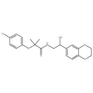 2-(4-chlorophenoxy)-N-(2-(2,3-dihydrobenzo[b][1,4]dioxin-6-yl)-2-hydroxyethyl)-2-methylpropanamide Structure