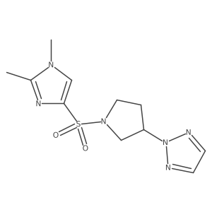 2-(1-((1,2-dimethyl-1H-imidazol-4-yl)sulfonyl)pyrrolidin-3-yl)-2H-1,2,3-triazole Structure