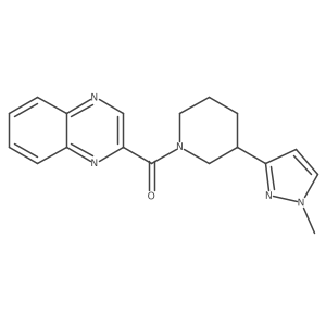 (3-(1-methyl-1H-pyrazol-3-yl)piperidin-1-yl)(quinoxalin-2-yl)methanone结构式