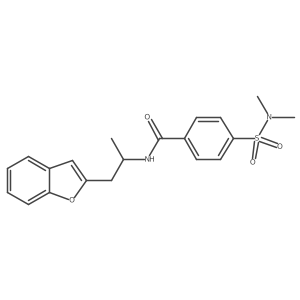 N-(1-(benzofuran-2-yl)propan-2-yl)-4-(N,N-dimethylsulfamoyl)benzamide结构式
