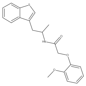 N-(1-(benzo[b]thiophen-3-yl)propan-2-yl)-2-(2-methoxyphenoxy)acetamide Structure