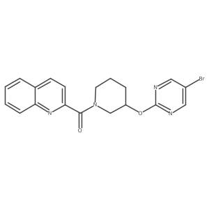 (3-((5-Bromopyrimidin-2-yl)oxy)piperidin-1-yl)(quinolin-2-yl)methanone Structure