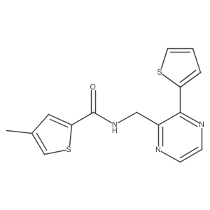 4-methyl-N-((3-(thiophen-2-yl)pyrazin-2-yl)methyl)thiophene-2-carboxamide结构式